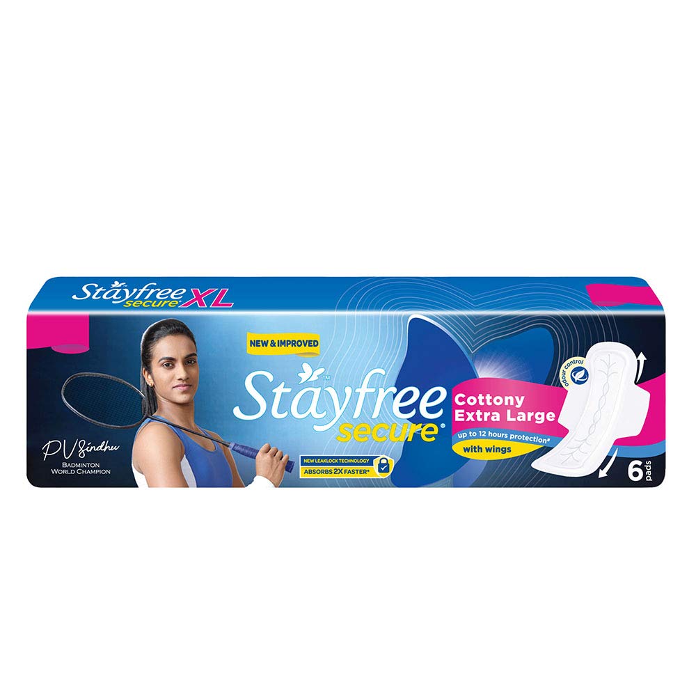 Stayfree secure cottony Extra Large (6 Pads)