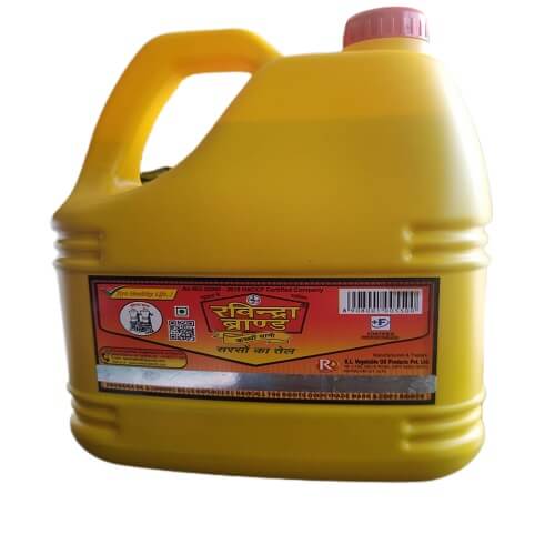 Ravindra Brand Kachi Ghani Oil Bottle